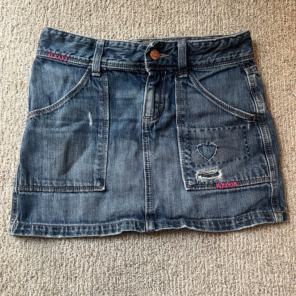 Old Navy Blue Cargo Mini Skirt Casual
